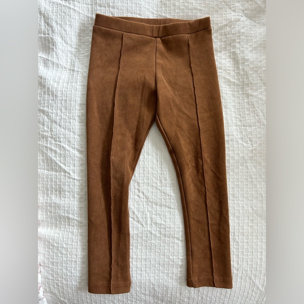 EUC Mayoral Faux Suede Leggings, 3T